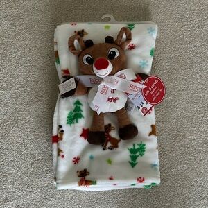 My First Rudolph blanket set
